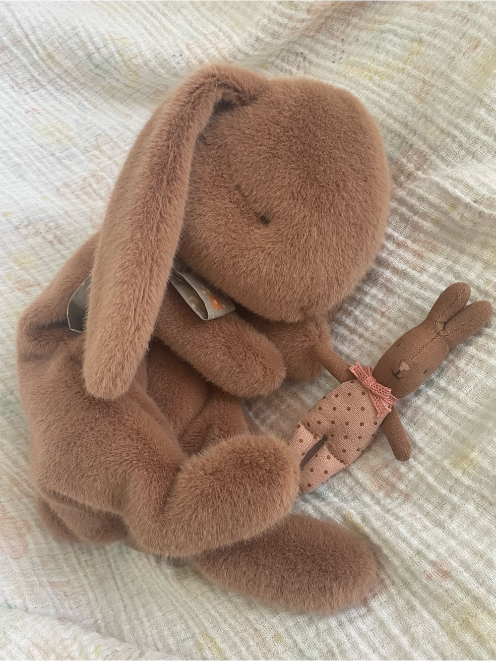 Maileg Sleeping Bunny Rabbit Plush with Doll Stuffed Animal